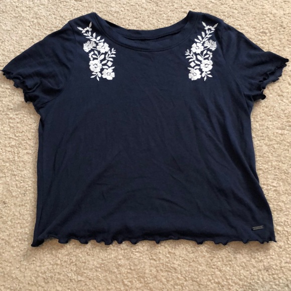 Hollister Tops - Short-sleeve Navy Hollister shirt